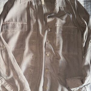 Women's Button-Up Shirt - Taupe